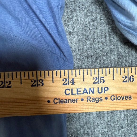 Reba Plus Size 2X Top Blouse Blue Tie Dye Cotton Peasant Buttons Embroidered - Picture 8 of 8